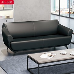 千匠一品 办公家具优质西皮+高密度海绵+桉木木架+不锈钢脚沙发JF-838-H