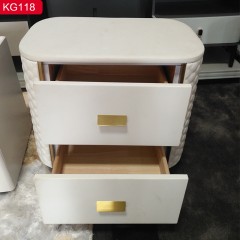 千匠一品现代风格不锈钢镀金+高密度中纤板床头柜KG118-C