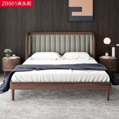 △【精品】千匠一品 轻奢新中式多层实木贴乌金木薄片+优质五金+乌丝檀木床头柜-ZB501-J