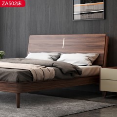 △【精品】千匠一品 轻奢新中式优质五金+进口松木床板+乌丝檀木1.5床-ZA502-J