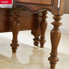 △千匠一品 简约美式优质实木多层板贴木皮+进口橡胶木床头柜K802-H