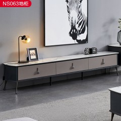 千匠一品现代极简优质岩板+板木结合茶几地柜斗柜组合-NS063-G