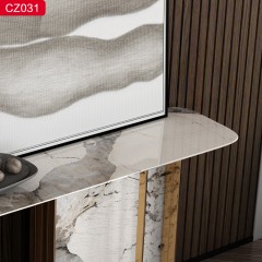【精品】千匠一品轻奢现代风格优质不锈钢镀钛金+岩板1.4m 1.6m 1.8m玄关-XG-01-J