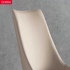 千匠一品现代风格优质白蜡木脚+弯板+PU皮餐椅-CH004-J