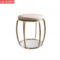 千匠一品 现代风格+不锈钢+座包茶台凳子-S