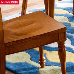 △千匠一品 美式风格桃花心木+多层实木板+实木餐椅-M-6M23-S