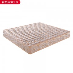 千匠一品现代风格优质高档织棉面料+高密度海绵+高碳精钢弹簧+天然椰棕+面料可拆洗1.8m床垫-爱恋-J