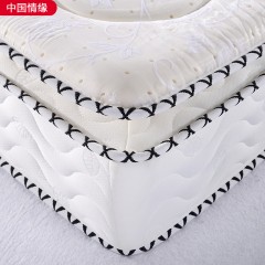 千匠一品现代风格优质进口蕾丝面料+高碳精钢弹簧+天然乳胶1.8m床垫-中国情缘-J