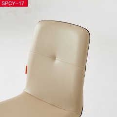 △【精品】千匠一品意式轻奢优质PU皮+夹板+高密度海绵+碳素钢脚架餐椅-SPCY-17-G