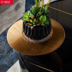 △【精品】千匠一品轻奢意式风格优质不锈钢贴石纹纸+不锈钢封釉茶几-C1802-X