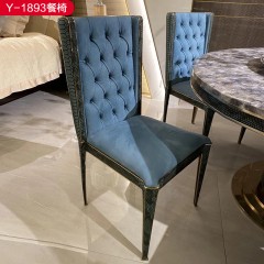 △【精品】千匠一品轻奢意式风格优质人造大理石+不锈钢封釉1.3m餐桌-CT2132-X