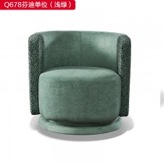 【精品】千匠一品 现代轻奢绒布+填充高密度海绵单位休闲椅-Q678-S