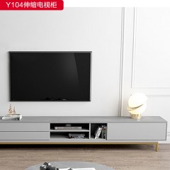 千匠一品 意式风格 优质岩板+烤漆工艺+五金脚 2米伸缩电视柜Y104-G