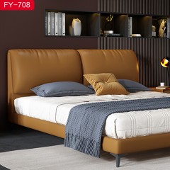 千匠一品 意式风格优质仿真皮1.5m 1.8m床-FY-708-X