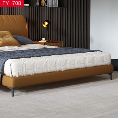 千匠一品 意式风格优质仿真皮1.5m 1.8m床-FY-708-X