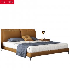 千匠一品 意式风格优质仿真皮1.5m 1.8m床-FY-708-X