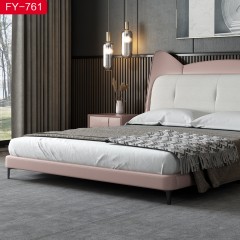 千匠一品 现代风格优质仿真皮1.5 1.8m床-FY-761-X