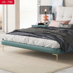 千匠一品 现代风格优质仿真皮1.5 1.8m床-JS-795-X