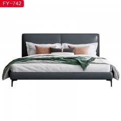 千匠一品 现代风格优质仿真皮1.5m1.8m床-FY-742-X