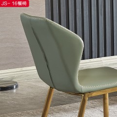 千匠一品 现代风格优质不锈钢+PU软包餐椅-JS-16-X