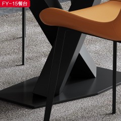 千匠一品 现代风格优质碳素铁脚+岩板1.4m 1.6m餐台-FY-15-X