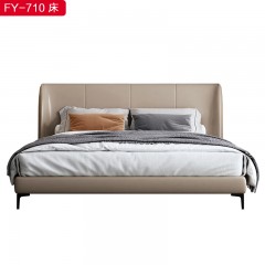 千匠一品 现代风格优质仿真皮1.5m 1.8m床-FY-710-X