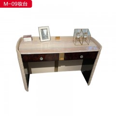 △【精品】千匠一品 意式轻奢皮革+多层实木板+金属件妆台-M-09-G