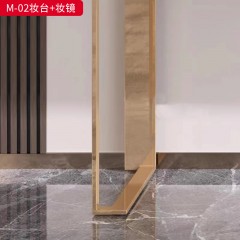 △（精品）千匠一品 意式轻奢 钢琴烤漆+红榉木 M-02妆台+妆镜-F