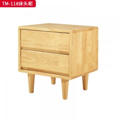 【特价产品】千匠一品 北欧风格 橡胶木+多层实木板 时尚大气床头柜TM-11#床头柜-X