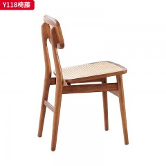 千匠一品 北欧（诧寂）风格 进口白蜡木+印尼真藤 高档大气藤椅 Y118椅藤-X