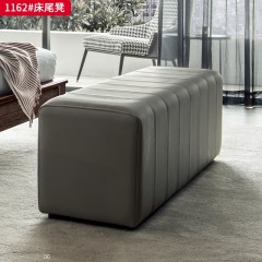 千匠一品 意式极简风格 高密度高回弹海绵+进口超纤皮 高档简约床尾凳 1162#床尾凳-X
