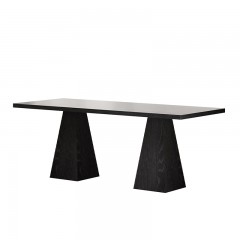 千匠一品 中古风格 烟熏木皮 时尚大气餐桌781-L