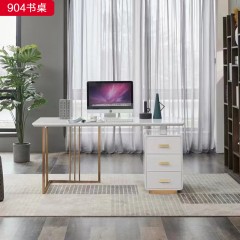 △千匠一品 现代风格 多层实木板+钢琴烤漆+五金架 时尚大气书桌 904-X