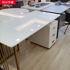 △千匠一品 现代风格 多层实木板+钢琴烤漆+五金架 时尚大气书桌 904-X