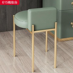 千匠一品 现代风格 全松木板+优质纳帕皮+岩板+五金架 时尚大气妆台（含妆凳妆镜）615-X