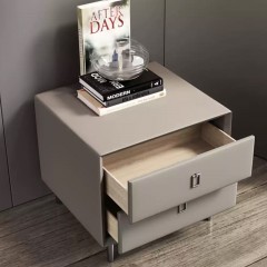 千匠一品 现代风格 E1级环保板材+优质西皮+五金脚架 时尚简约床头柜 CTG8051-X