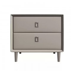 千匠一品 现代风格 E1级环保板材+优质西皮+五金脚架 时尚简约床头柜 CTG8051-X