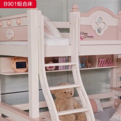 △【特价产品】千匠一品 儿童风格 主材橡胶木 耐用优质组合床 B901-X