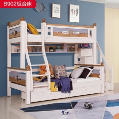 △【特价产品】千匠一品 儿童风格 主材橡胶木 耐用优质组合床 B902-X