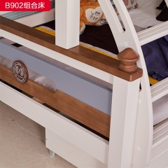 △【特价产品】千匠一品 儿童风格 主材橡胶木 耐用优质组合床 B902-X