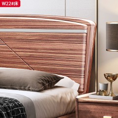 △【特价产品】千匠一品 中式风格 乌金木 高档大气床 W22床-X