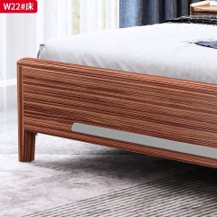 △【特价产品】千匠一品 中式风格 乌金木 高档大气床 W22床-X
