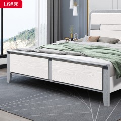 △【特价产品】千匠一品 现代风格 橡木 时尚大气床 L6-X