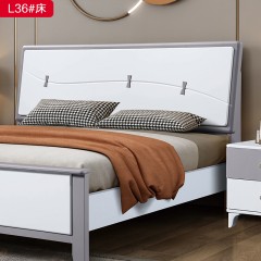 △【特价产品】千匠一品 现代风格 橡木 高档简洁床 L36#-X