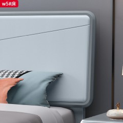 △【特价产品】千匠一品 现代风格 乌金木+橡木+金属 时尚大气床 w5-X