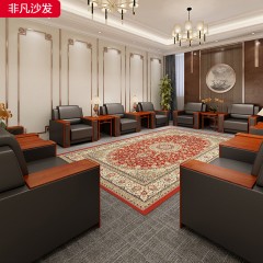 千匠一品 办公风格 西皮+实木框架+高密度海绵 高档更大气沙发 非凡沙发-X