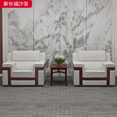 千匠一品 办公风格 棉麻面料+实木框架+高密度海绵 高档大气沙发 新长城沙发-X