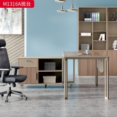 千匠一品 办公风格 中密度纤维板+实木贴皮+PU环保油漆+优质五金配件 M1316A班台  M1318A班台-D