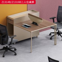 千匠一品 办公风格 中密度纤维板+实木贴皮+PU环保油漆+优质五金配件 Z1314B二人位桌屏  Z1316B二人位桌屏-D