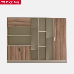 千匠一品 办公风格 环保密度板+优质木皮 实用文件柜W1324-D